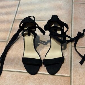 Forever 21 Black Strappy Heels